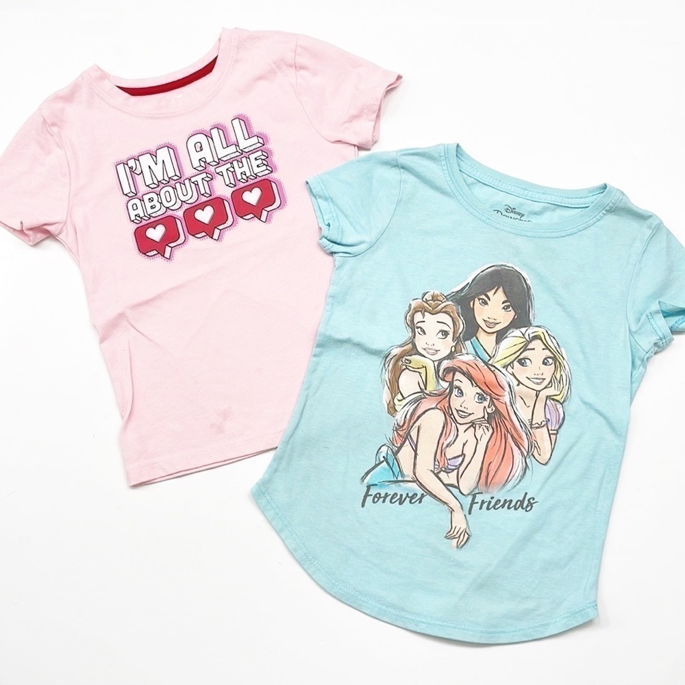 Disney Princess + Celebrate! little girls graphic print shirts
